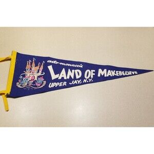 Vintage Arto Monaco's Land of Make Believe felt pennant